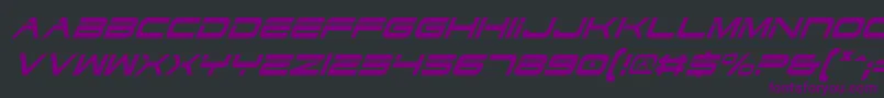 DodgerCondensedItalic Font – Purple Fonts on Black Background