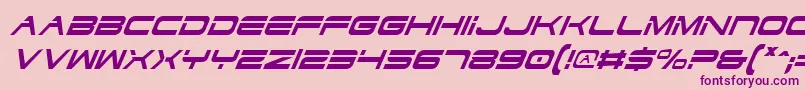 DodgerCondensedItalic Font – Purple Fonts on Pink Background
