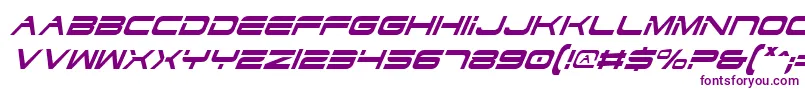 DodgerCondensedItalic Font – Purple Fonts on White Background