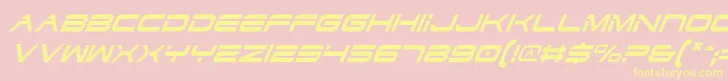 DodgerCondensedItalic Font – Yellow Fonts on Pink Background
