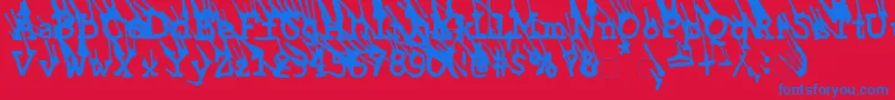 LinotypeGrassyExtrabold Font – Blue Fonts on Red Background