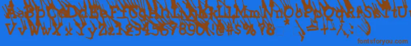 LinotypeGrassyExtrabold Font – Brown Fonts on Blue Background