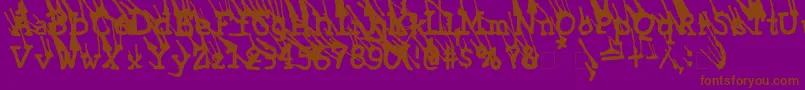 LinotypeGrassyExtrabold Font – Brown Fonts on Purple Background