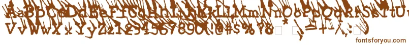 LinotypeGrassyExtrabold-fontti – ruskeat fontit valkoisella taustalla
