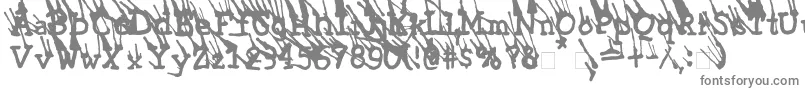 LinotypeGrassyExtrabold-fontti – harmaat kirjasimet valkoisella taustalla