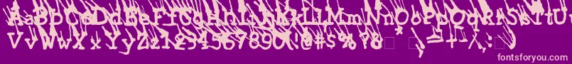 LinotypeGrassyExtrabold Font – Pink Fonts on Purple Background