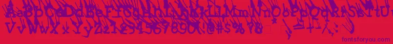 LinotypeGrassyExtrabold Font – Purple Fonts on Red Background