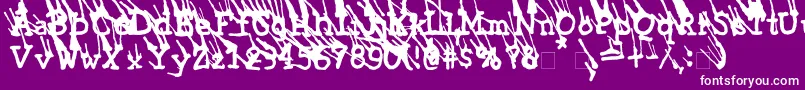 LinotypeGrassyExtrabold Font – White Fonts on Purple Background