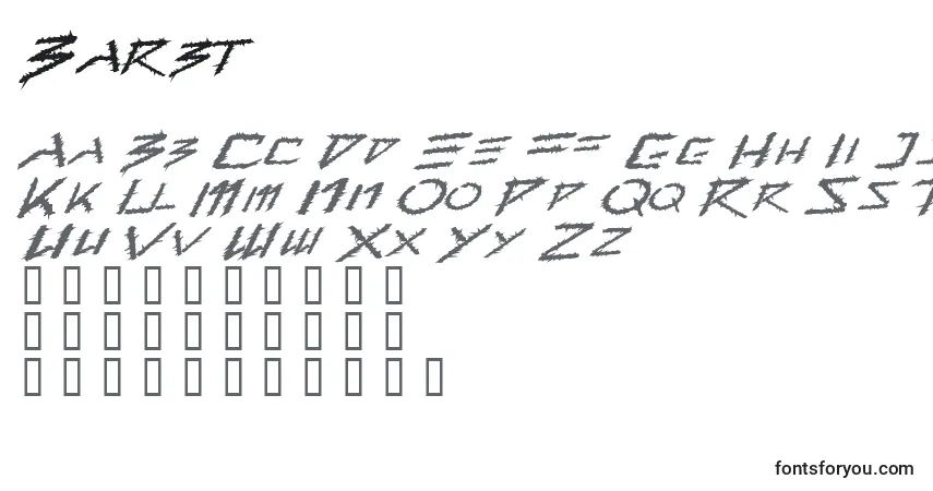 A fonte Barbt – alfabeto, números, caracteres especiais