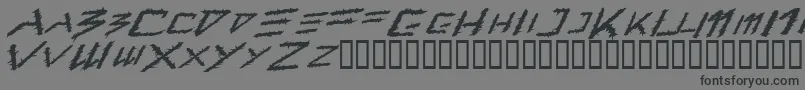 フォントBarbt – 黒い文字の灰色の背景