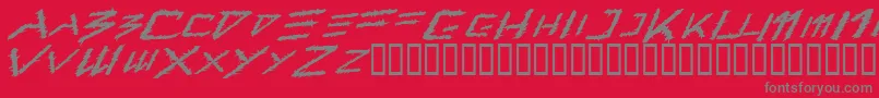 フォントBarbt – 赤い背景に灰色の文字