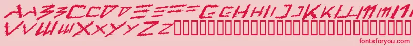 Fonte Barbt – fontes vermelhas em um fundo rosa