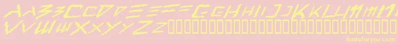 Barbt-Schriftart – Gelbe Schriften auf rosa Hintergrund
