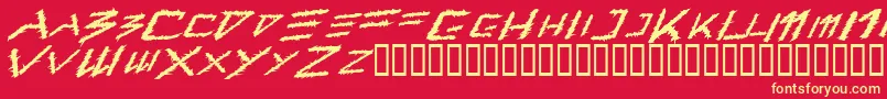 Barbt Font – Yellow Fonts on Red Background
