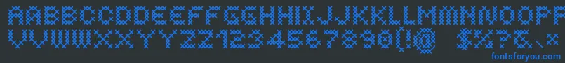 CosturaDemibold Font – Blue Fonts on Black Background