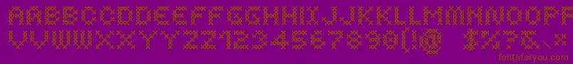 CosturaDemibold Font – Brown Fonts on Purple Background