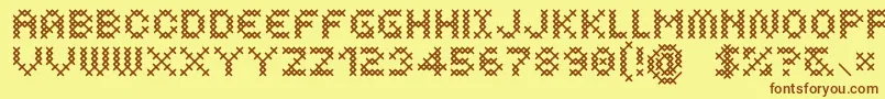CosturaDemibold Font – Brown Fonts on Yellow Background