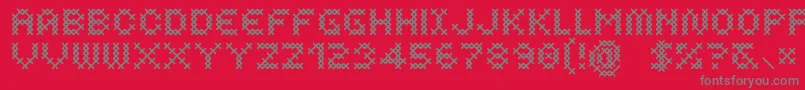 CosturaDemibold Font – Gray Fonts on Red Background