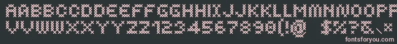 CosturaDemibold Font – Pink Fonts on Black Background