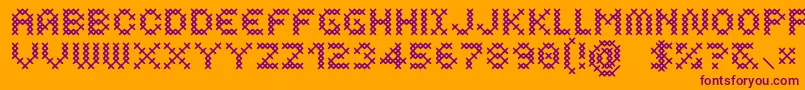 CosturaDemibold Font – Purple Fonts on Orange Background
