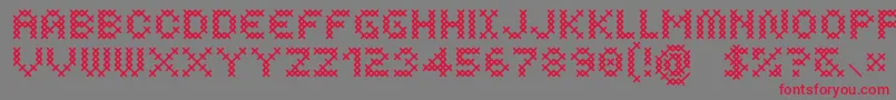 CosturaDemibold Font – Red Fonts on Gray Background