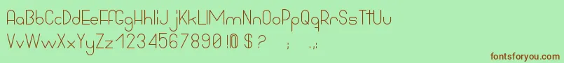 BowhouseRegular Font – Brown Fonts on Green Background