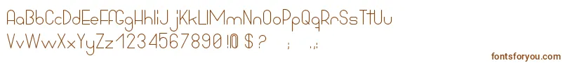 BowhouseRegular-fontti – ruskeat fontit valkoisella taustalla