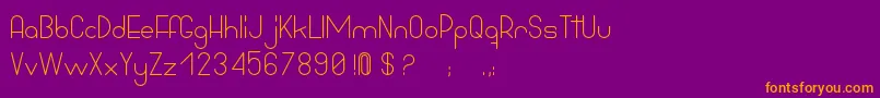 BowhouseRegular Font – Orange Fonts on Purple Background