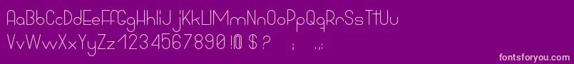 BowhouseRegular Font – Pink Fonts on Purple Background