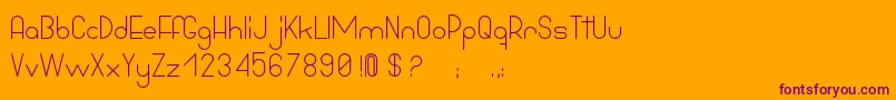 BowhouseRegular Font – Purple Fonts on Orange Background