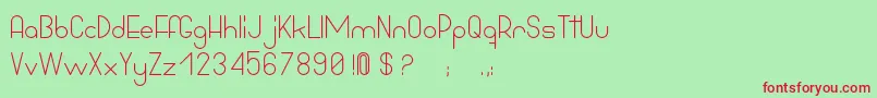 BowhouseRegular Font – Red Fonts on Green Background