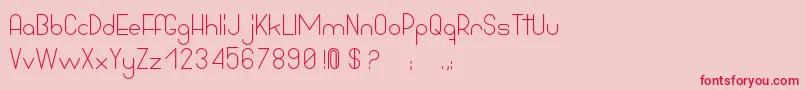 BowhouseRegular Font – Red Fonts on Pink Background