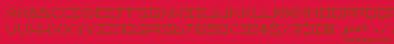 Routine Font – Brown Fonts on Red Background