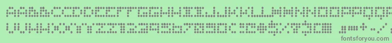 フォントRoutine – 緑の背景に灰色の文字