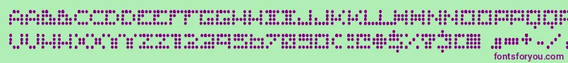 Routine Font – Purple Fonts on Green Background