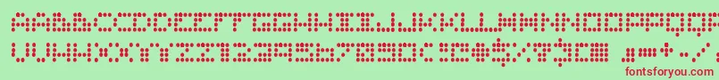 Routine Font – Red Fonts on Green Background