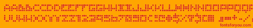 Routine Font – Red Fonts on Orange Background