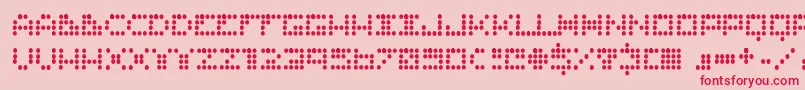 Routine Font – Red Fonts on Pink Background