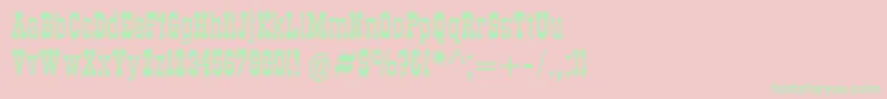 Dsroundup Font – Green Fonts on Pink Background