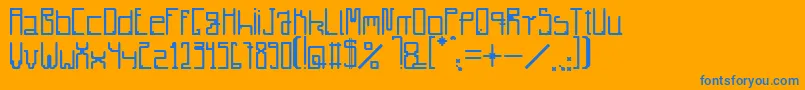 Radiare Font – Blue Fonts on Orange Background