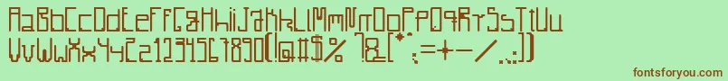 Шрифт Radiare – коричневые шрифты на зелёном фоне