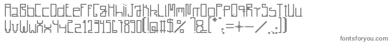 フォントRadiare – 白い背景に灰色の文字