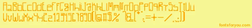 Radiare Font – Orange Fonts on Yellow Background