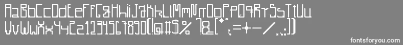 Radiare-Schriftart – Weiße Schriften auf grauem Hintergrund