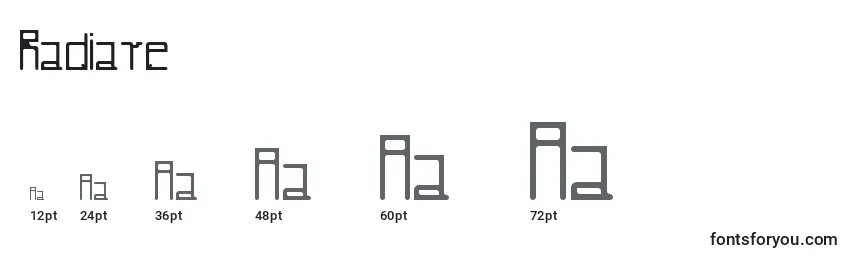 Radiare Font Sizes
