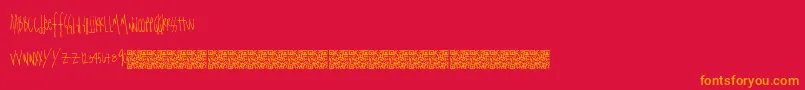 Totallystraight Font – Orange Fonts on Red Background