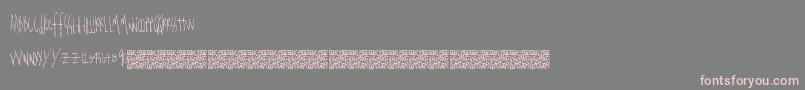 Police Totallystraight – polices roses sur fond gris