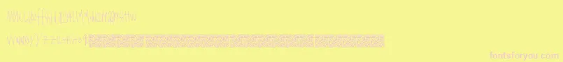 Totallystraight Font – Pink Fonts on Yellow Background