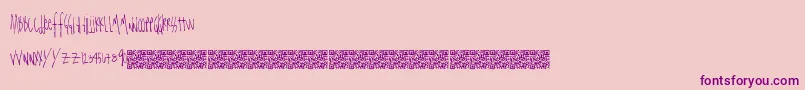 Totallystraight Font – Purple Fonts on Pink Background