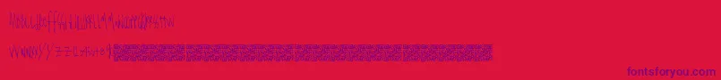 Totallystraight-fontti – violetit fontit punaisella taustalla